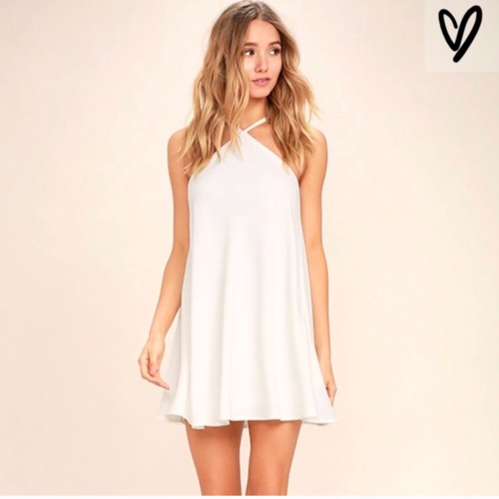 NWT Lulu’s White Shift Dress